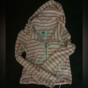 Striped Pink and White Hoodie